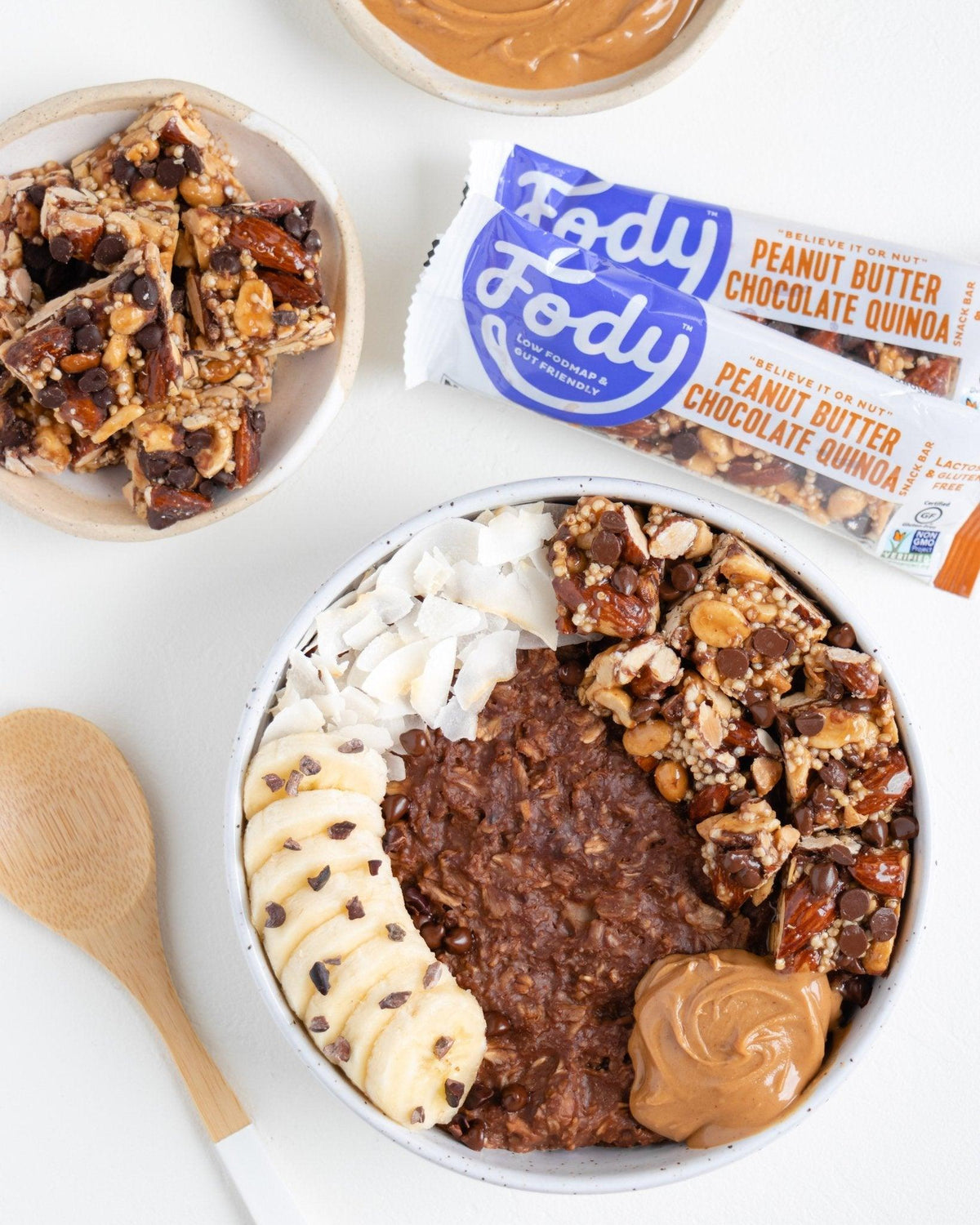 Fody Peanut Butter Chocolate Quinoa Riegel, 40 g, weitere Ansicht