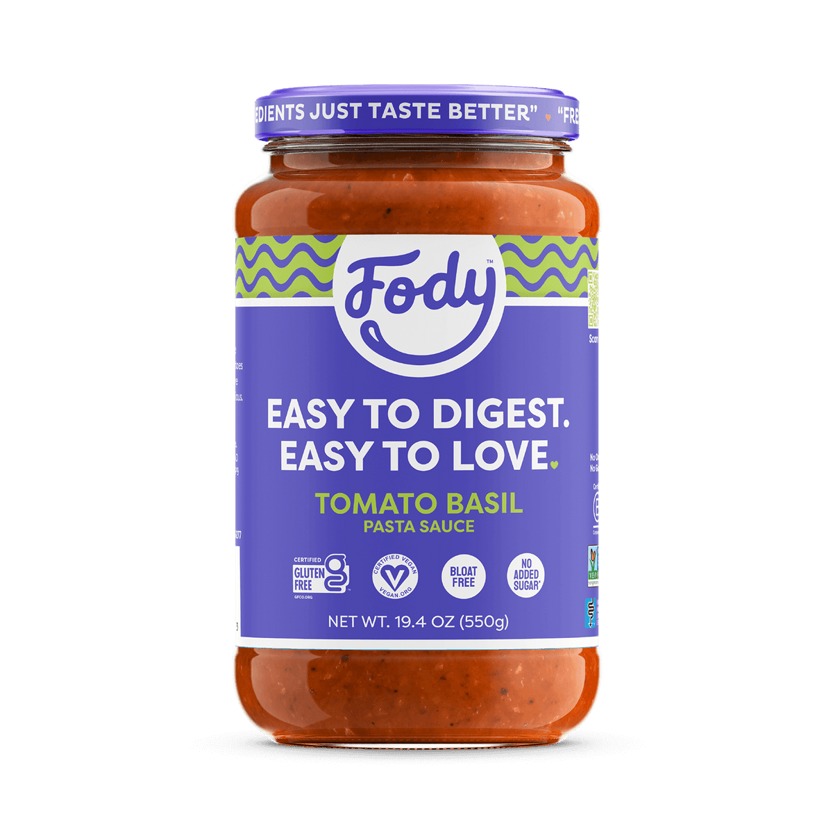 Fody Tomaten & Basilikum Sauce, 550 g