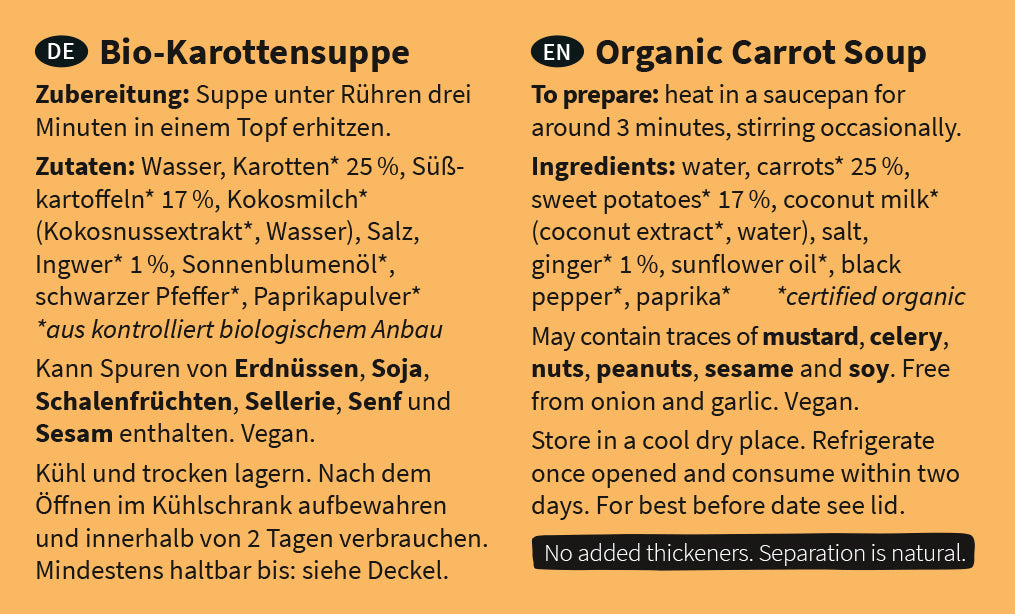 Zuppa di carote (490g)