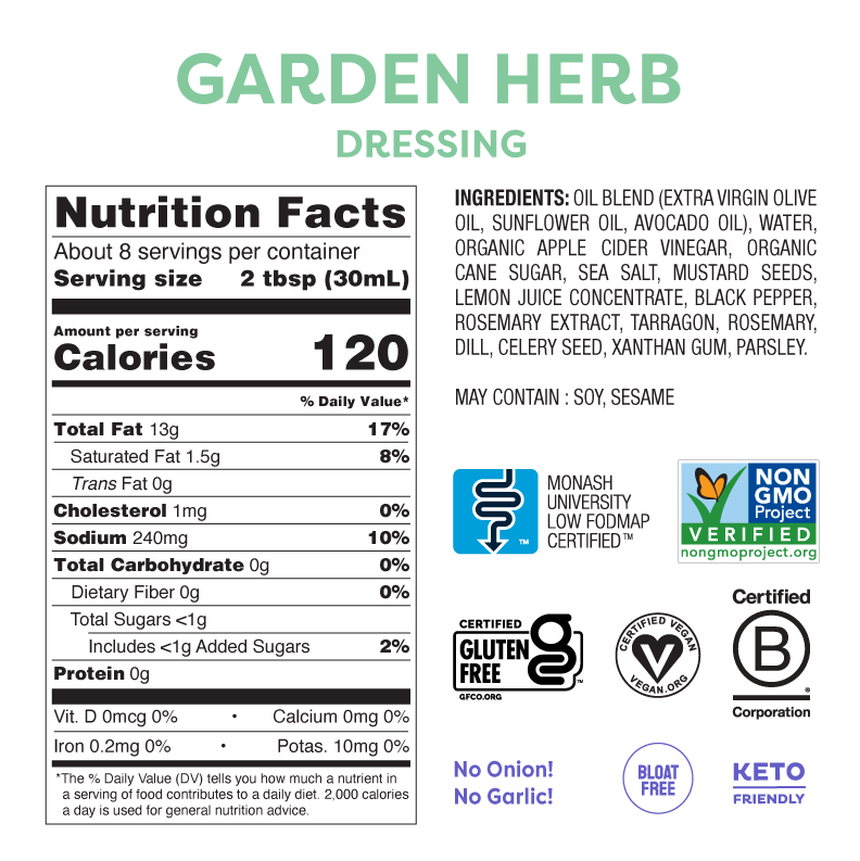 Garden Herb Salatsauce (236ml)