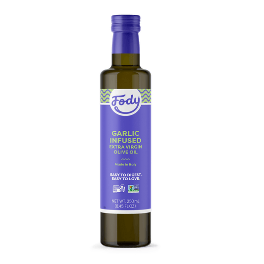 Huile d'olive italienne infusée à l'ail (250 ml)