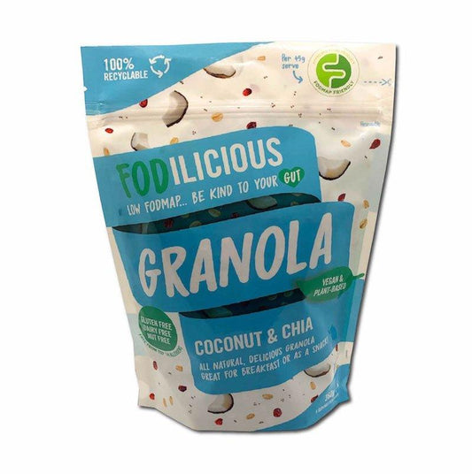 Granola Coconut & Chia (360g) - FODCORNER - (low FODMAP bei Reizdarm)