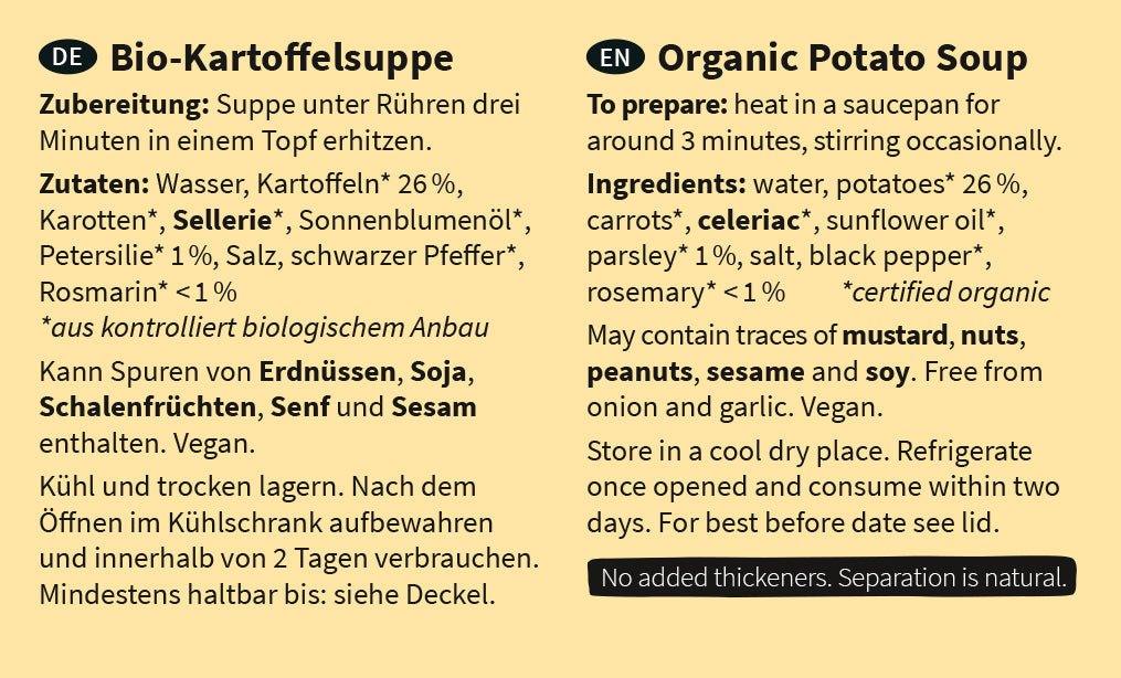 Kartoffelsuppe (490g) - FODCORNER - (low FODMAP bei Reizdarm)