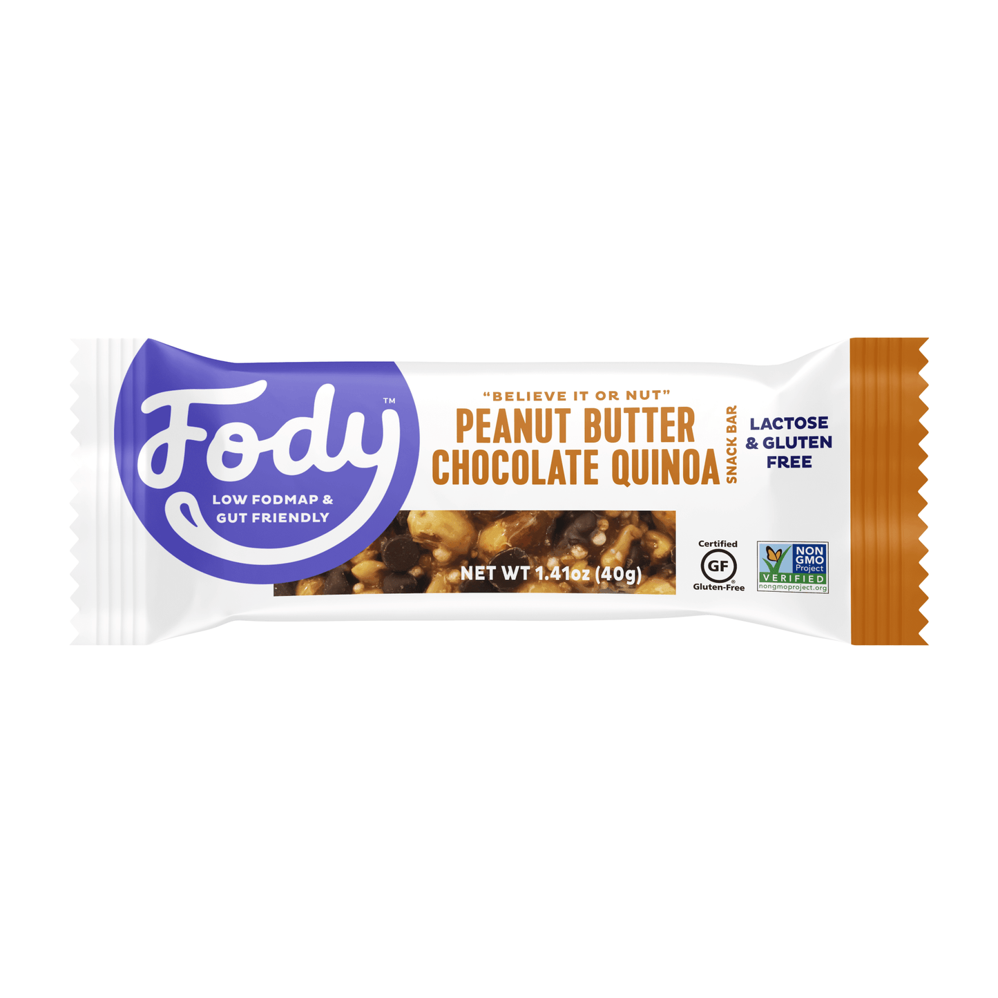 Peanut Butter Chocolate Quinoa Riegel (40g) - FODCORNER - (low FODMAP bei Reizdarm)