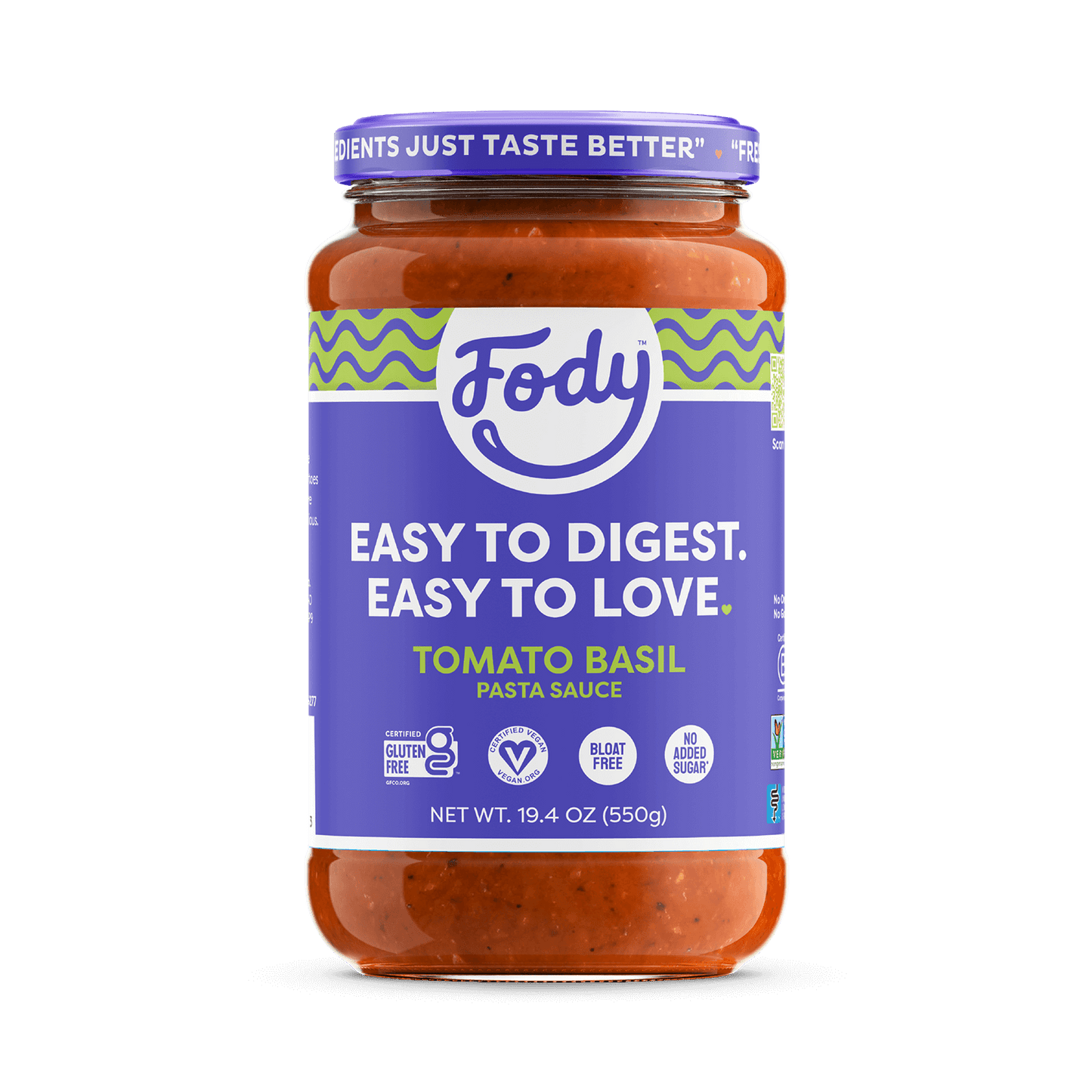 Tomaten & Basilikum Sauce (550g) - FODCORNER - (low FODMAP bei Reizdarm)