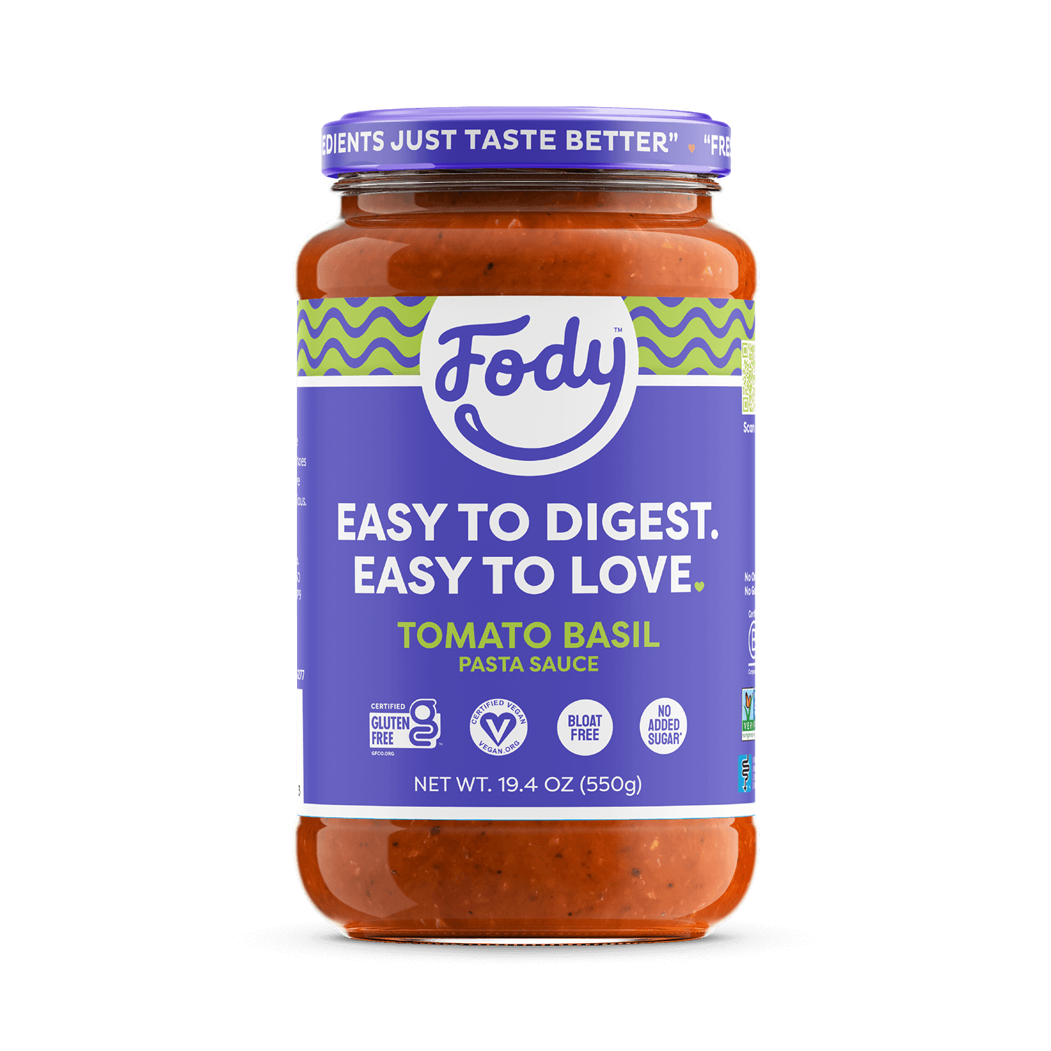 Tomaten & Basilikum Sauce (550g) - FODCORNER - (low FODMAP bei Reizdarm)