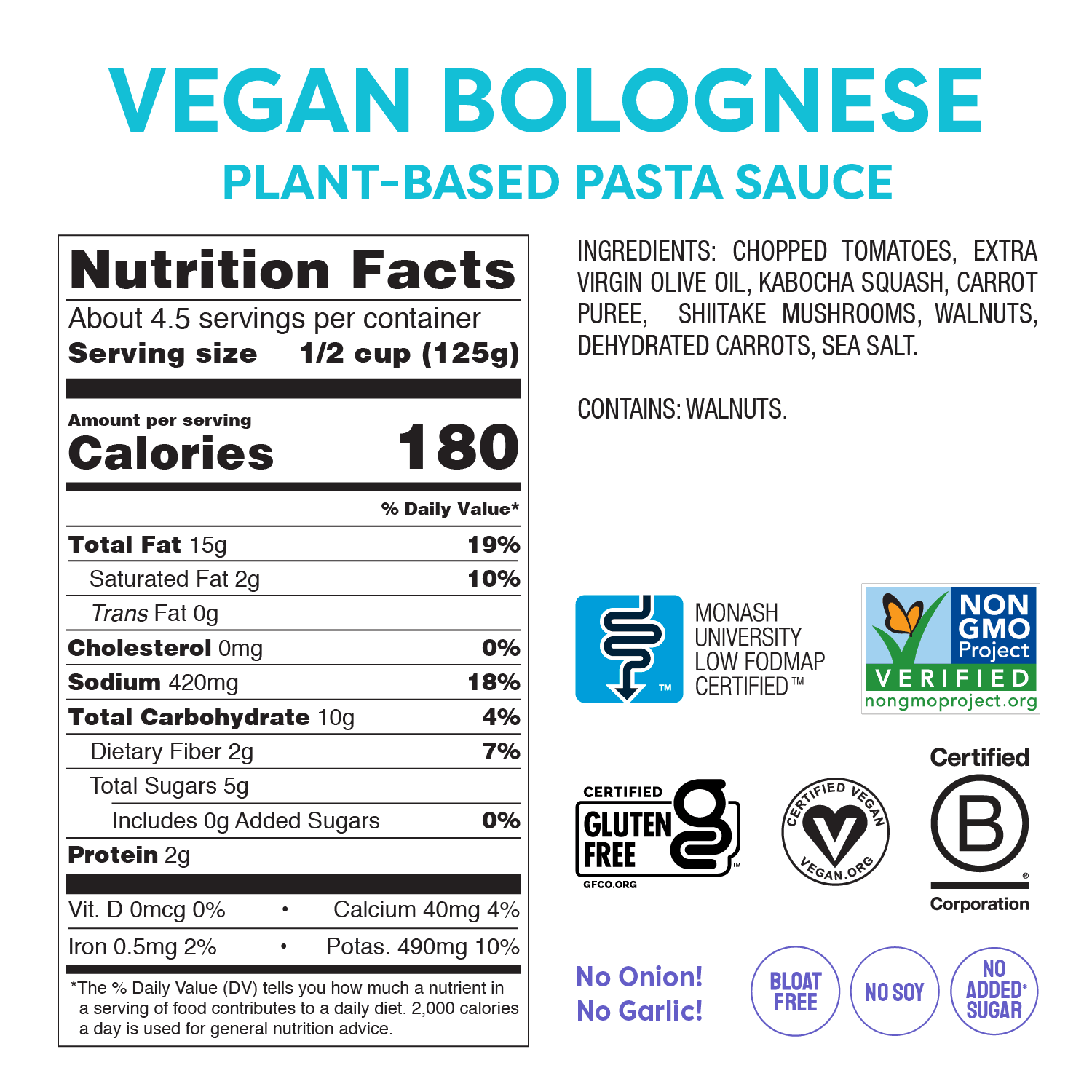 Vegane Bolognese (550g) - FODCORNER - (low FODMAP bei Reizdarm)